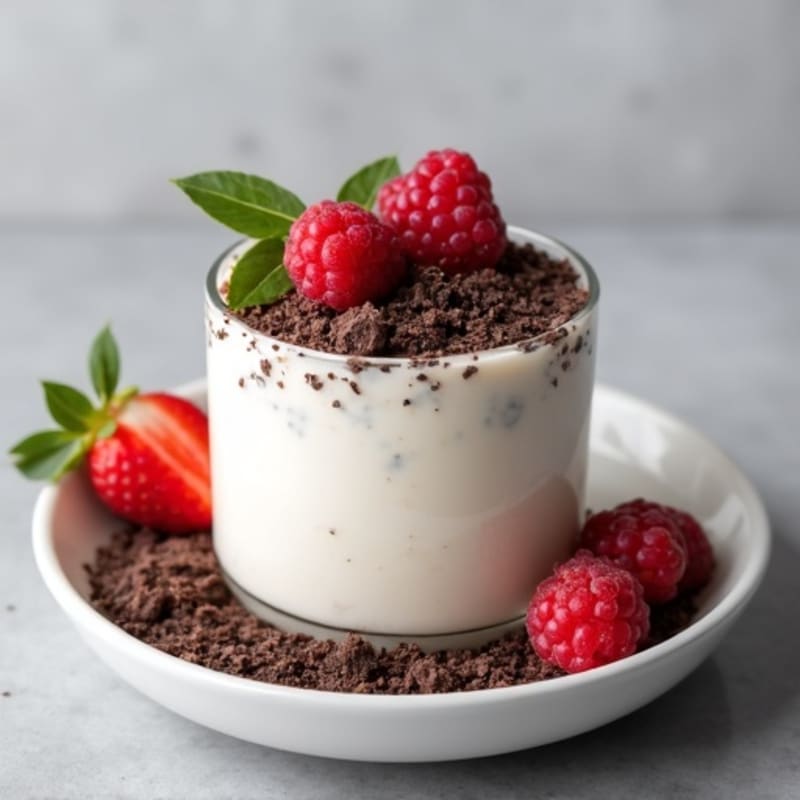 Greek Yogurt Protein Mousse with Dark Chocolate Shavings