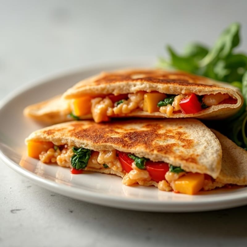Lean BBQ Chicken Whole Wheat Quesadilla
