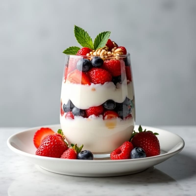 Creamy Greek Yogurt Protein Parfait with Mixed Berries