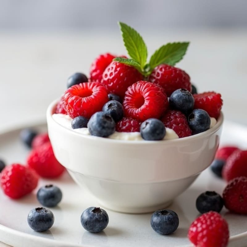 Silky Protein Yogurt with Mixed Berries