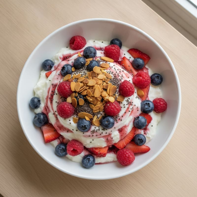 Creamy Greek Yogurt Protein Parfait with Mixed Berries