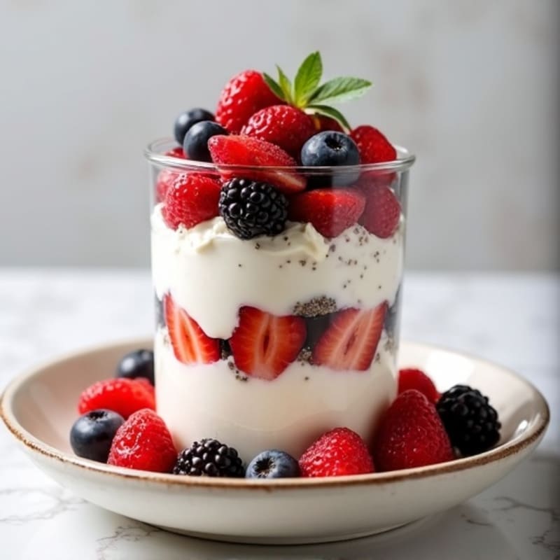 Creamy Greek Yogurt Protein Parfait with Mixed Berries