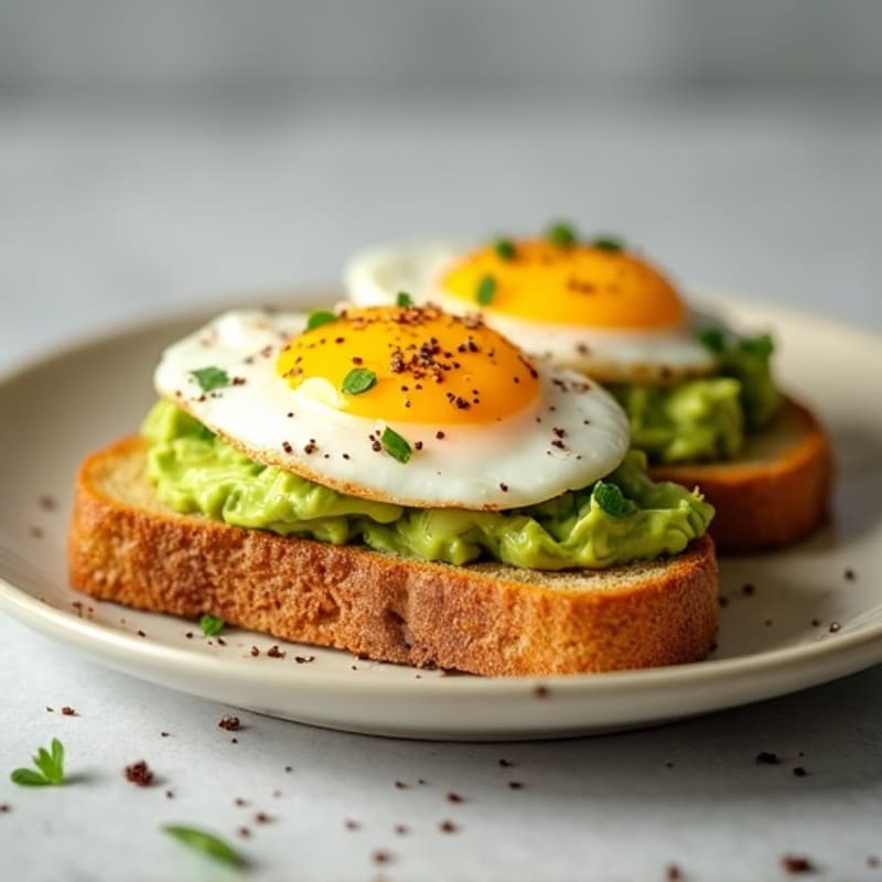 Crispy Sourdough Toast with Creamy Avocado and Scrambled Eggs