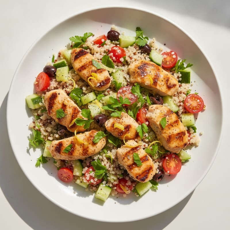 Lemon Herb Chicken and Quinoa Salad