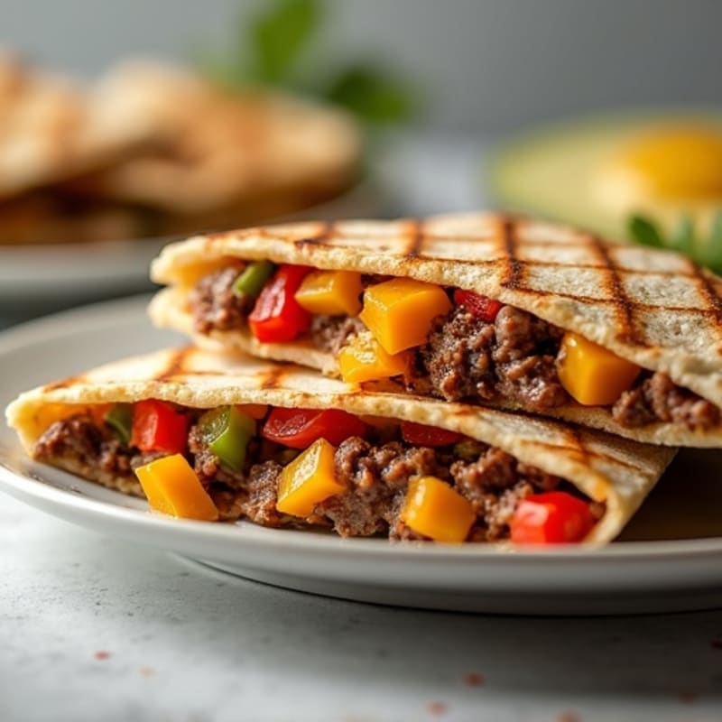 Crispy Lean Steak and Veggie Quesadillas