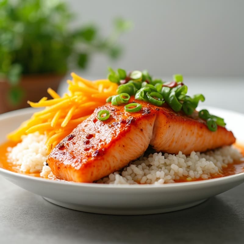 Fiery Mango Glazed Salmon Bowl