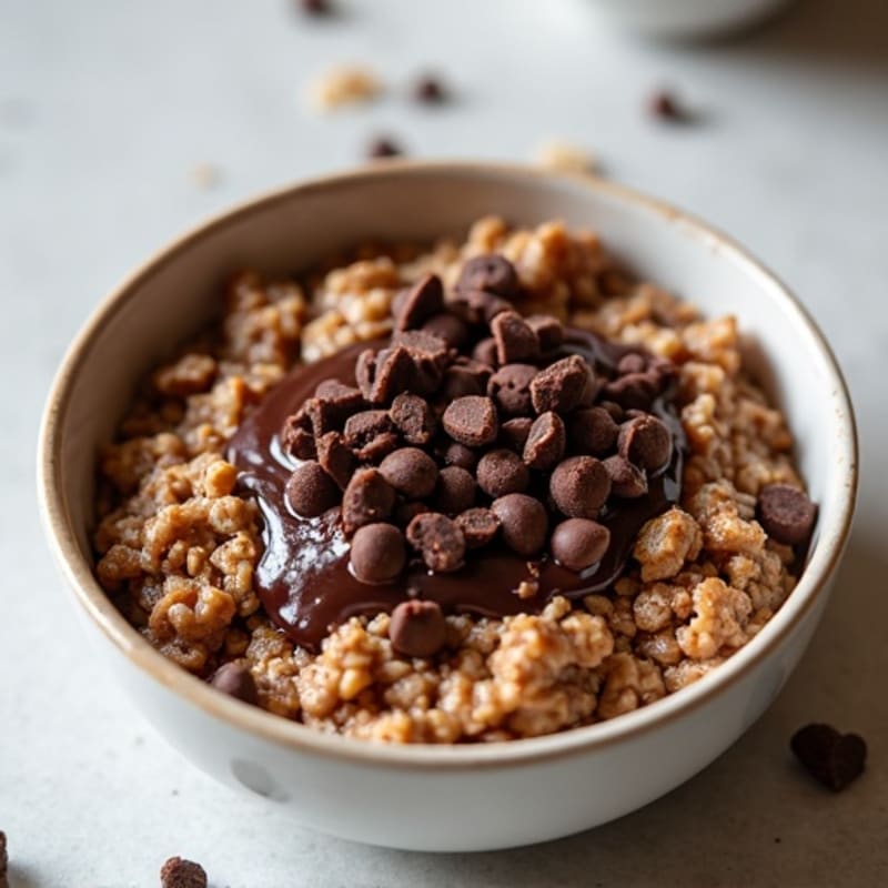 Molten Dark Chocolate Protein Baked Oats