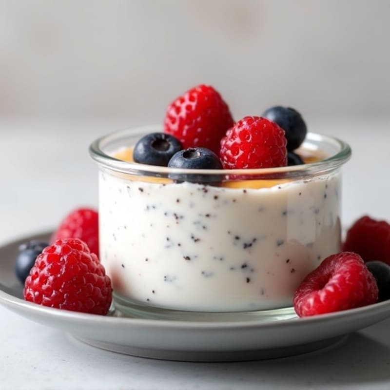 Greek Yogurt Protein Mousse with Mixed Berries