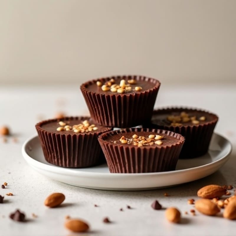 Dark Chocolate Almond Butter Protein Cups