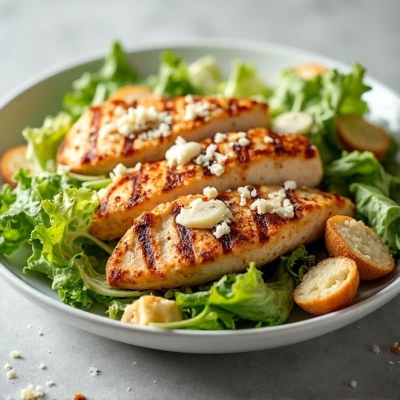 Grilled Chicken and Crisp Romaine Caesar Salad