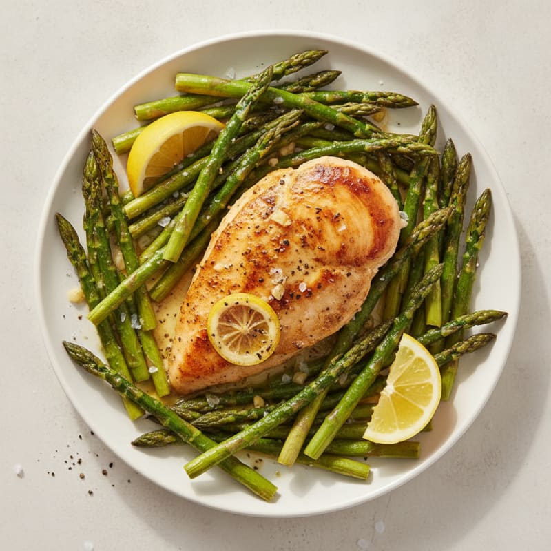 Lemon Herb Chicken with Roasted Asparagus