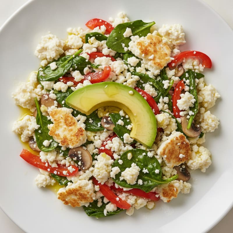 Cottage Cheese and Egg White Veggie Scramble