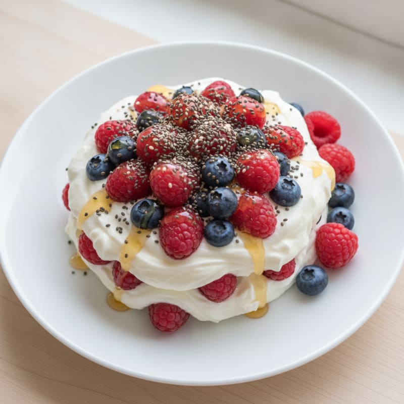 Creamy Greek Yogurt and Whey Protein Parfait with Berries