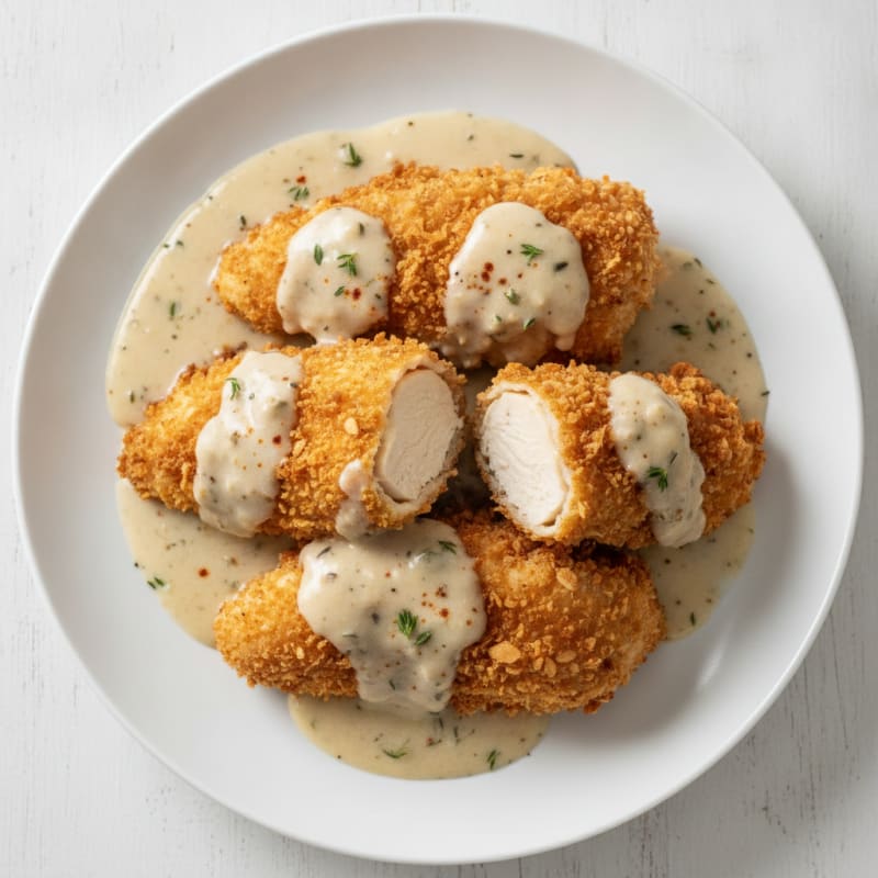 Buttermilk Fried Chicken with Creamy Gravy
