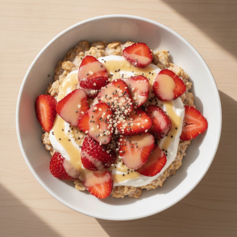 Strawberry Shortcake Overnight Oats