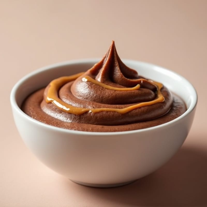 Silky Chocolate Protein Pudding with Almond Butter