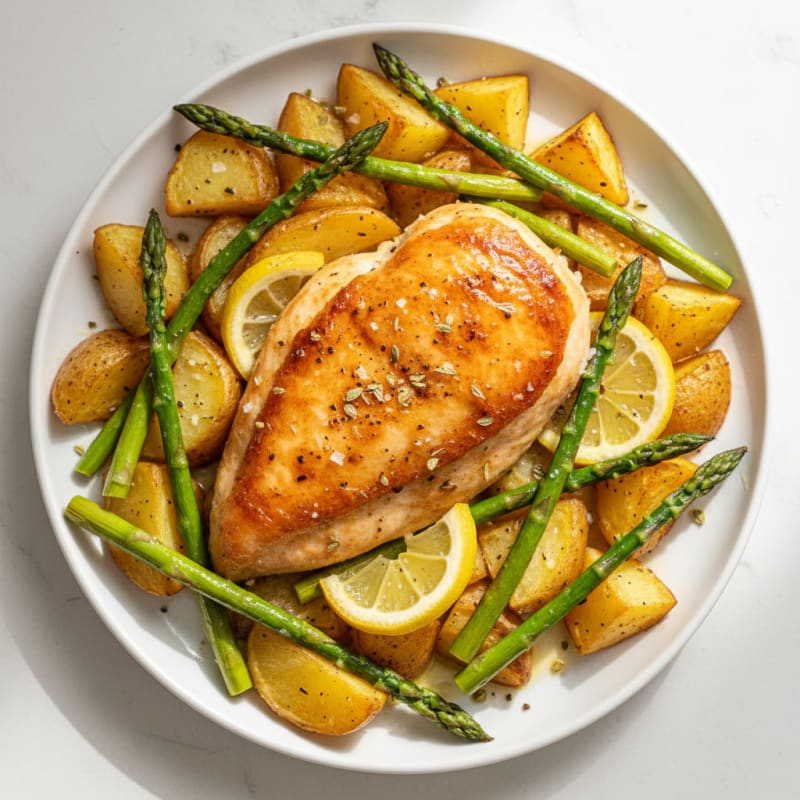 Crispy Lemon-Herb Roasted Chicken and Potatoes