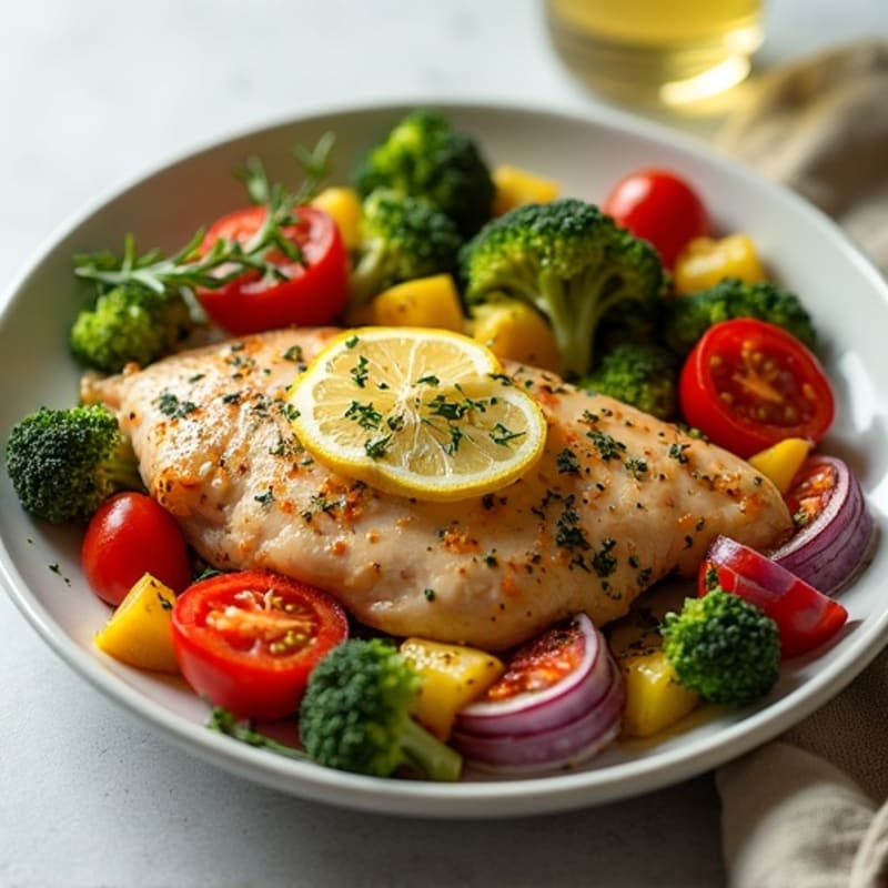 Sheet Pan Lemon Herb Chicken and Roasted Vegetables