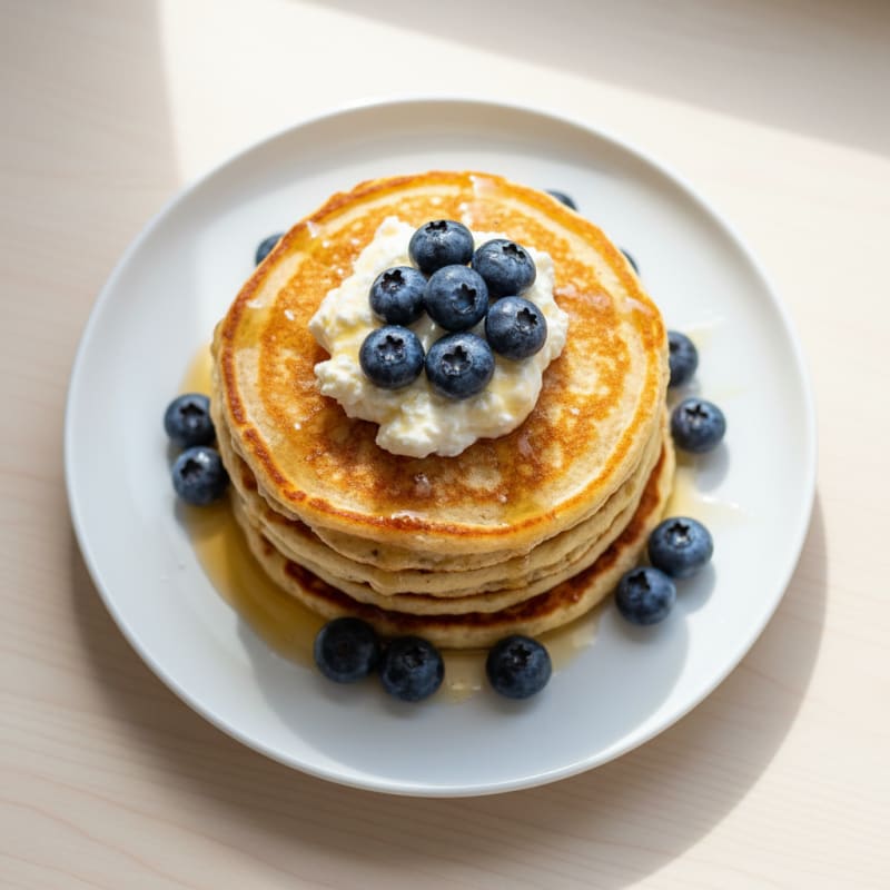 Fluffy Cottage Cheese Egg White Pancakes