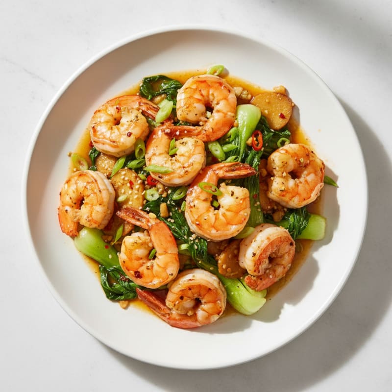 Crispy Garlic Enoki Mushroom Stir-Fry