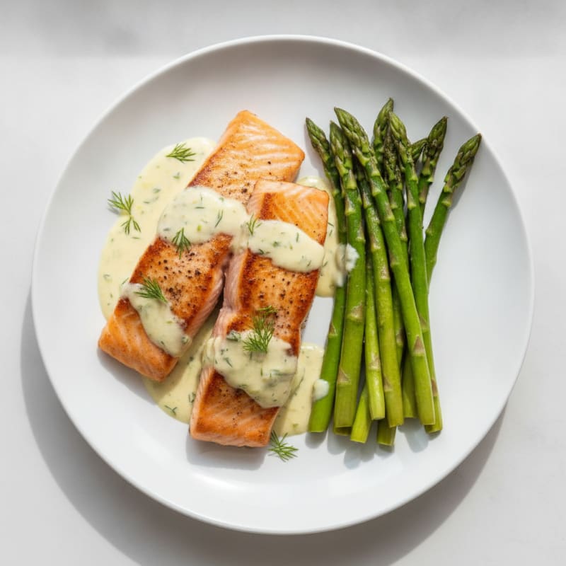 Pan-Seared Salmon with Lemon-Dill Sauce
