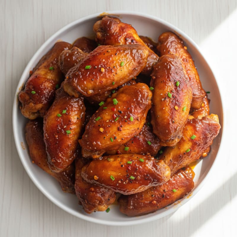Spicy BBQ Glazed Chicken Wings