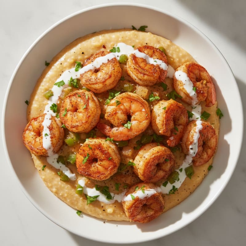 Cajun Shrimp with Creamy Grits