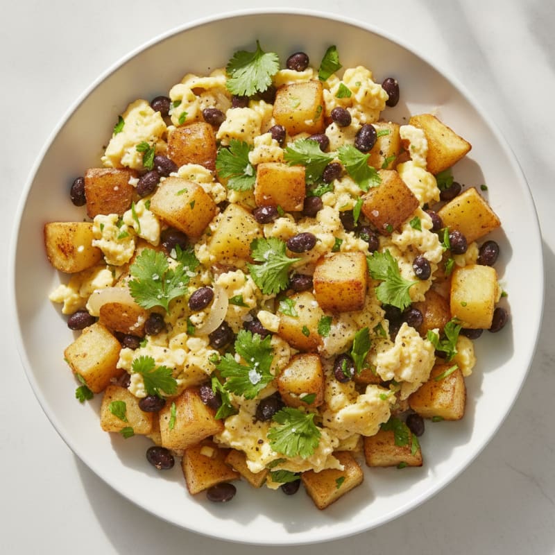Herby Egg and Potato Breakfast Scramble