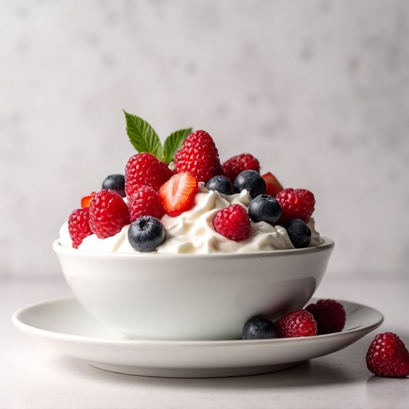 Greek Yogurt with Protein Powder and Berries