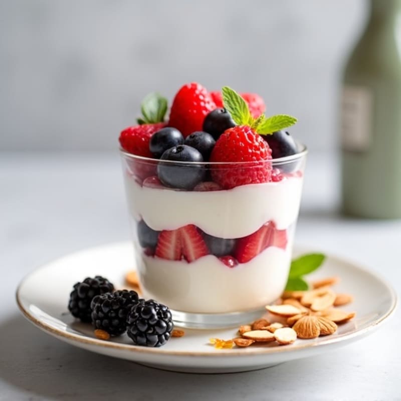 Creamy Greek Yogurt Protein Parfait with Mixed Berries