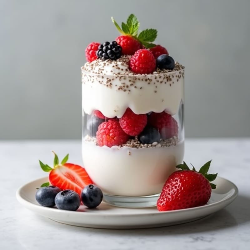 Creamy Greek Yogurt Protein Parfait with Mixed Berries