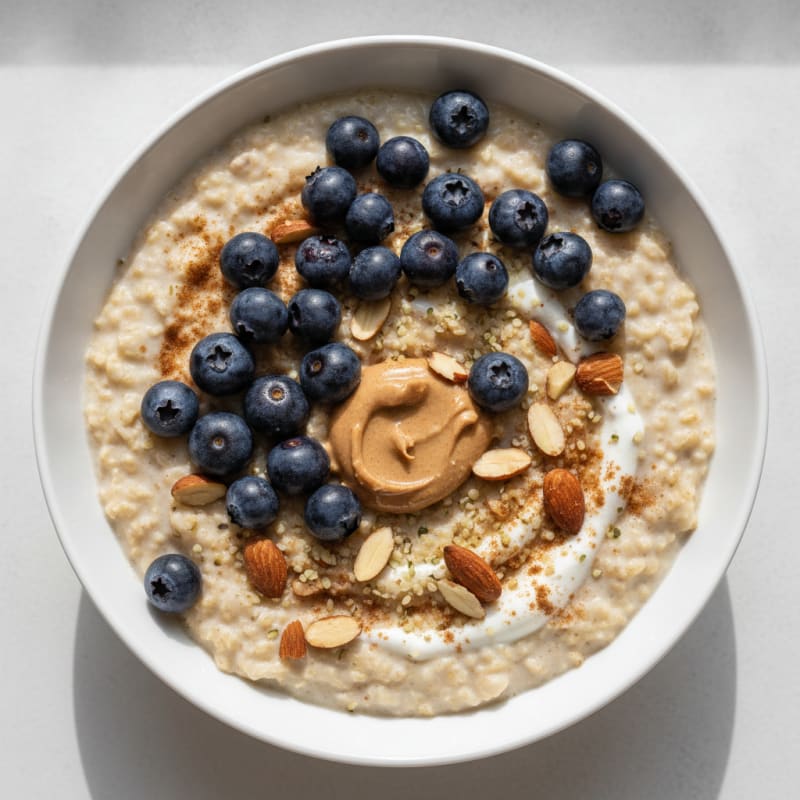 Blueberry Almond Oatmeal Power Bowl