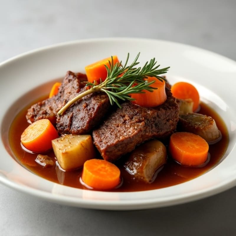 Tender Braised Beef with Savory Root Vegetables