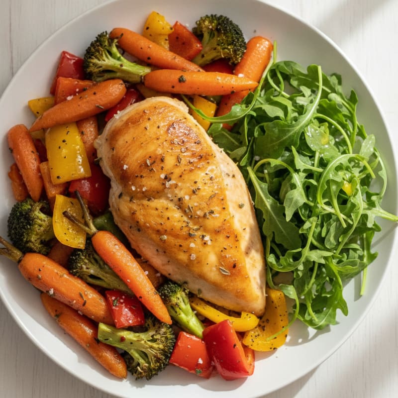 Herb-Roasted Chicken with Roasted Vegetables