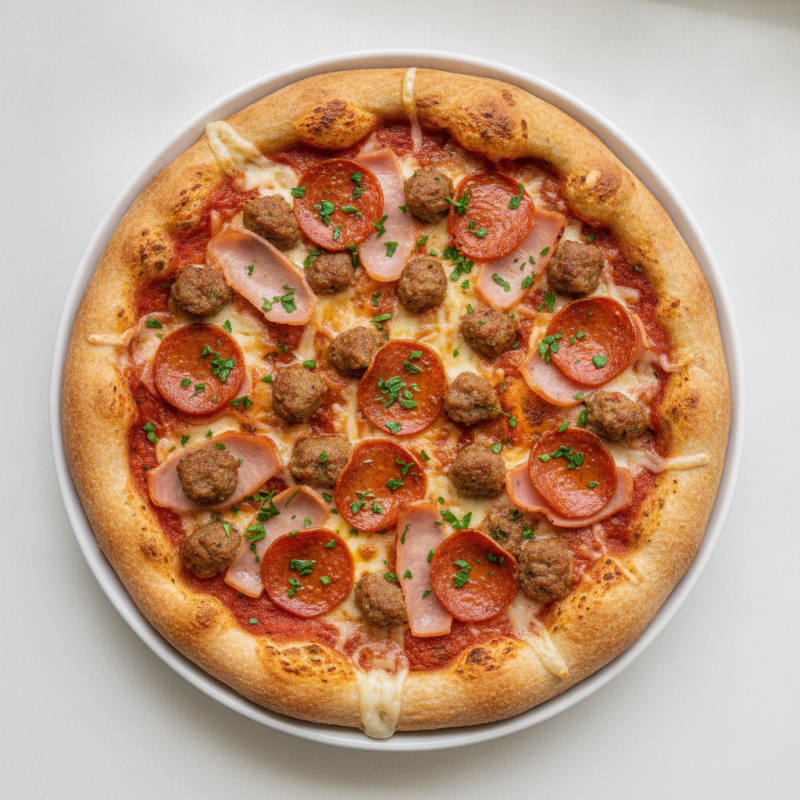 Meat Lovers Stuffed Crust Pizza