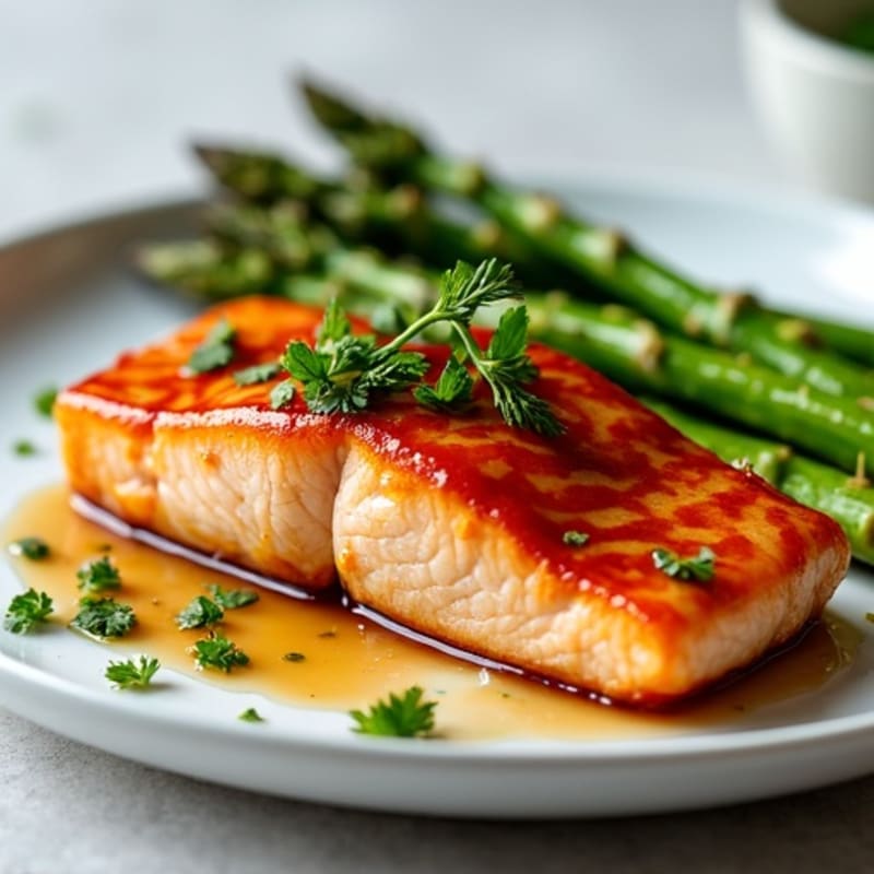 Teriyaki Glazed Salmon with Roasted Asparagus
