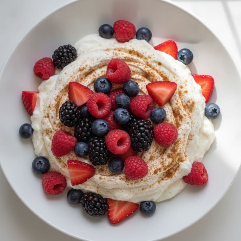 Silky Protein Yogurt with Mixed Berries