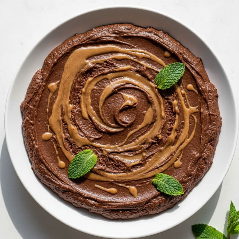 Silky Chocolate Protein Pudding with Almond Butter Swirl