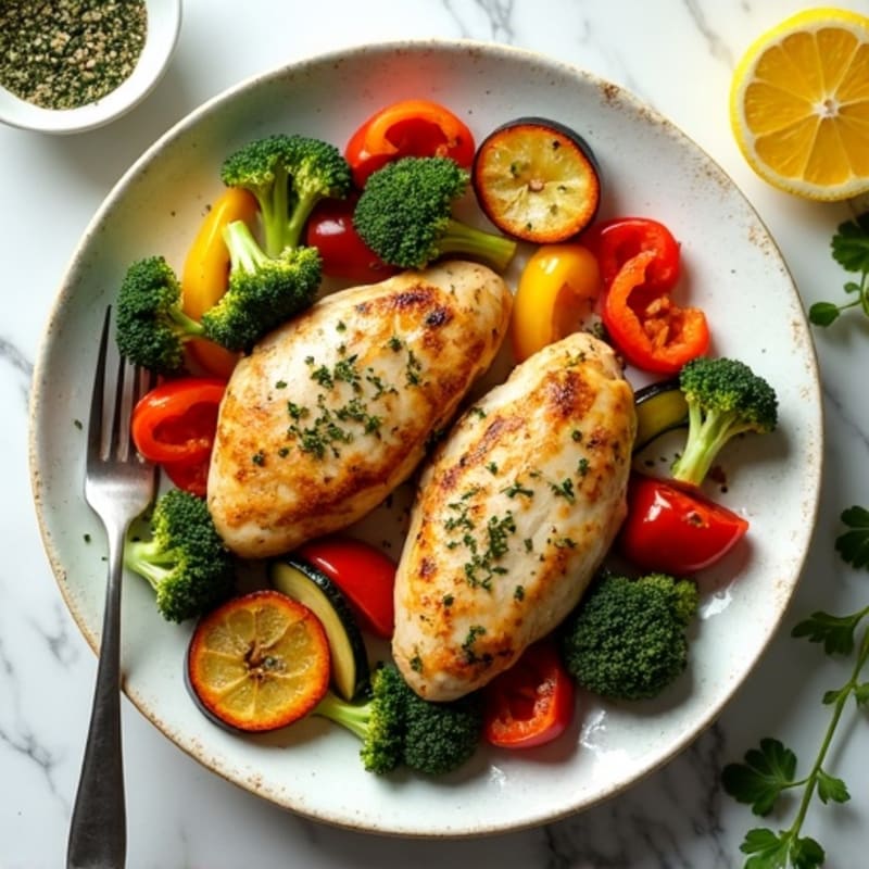 Sheet Pan Lemon Herb Chicken with Roasted Vegetables