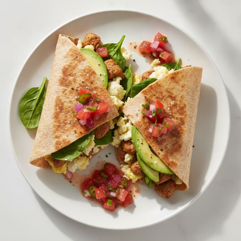 Ultimate Loaded Breakfast Burrito with Fresh Salsa
