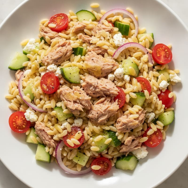 Mediterranean Tuna and Orzo Salad