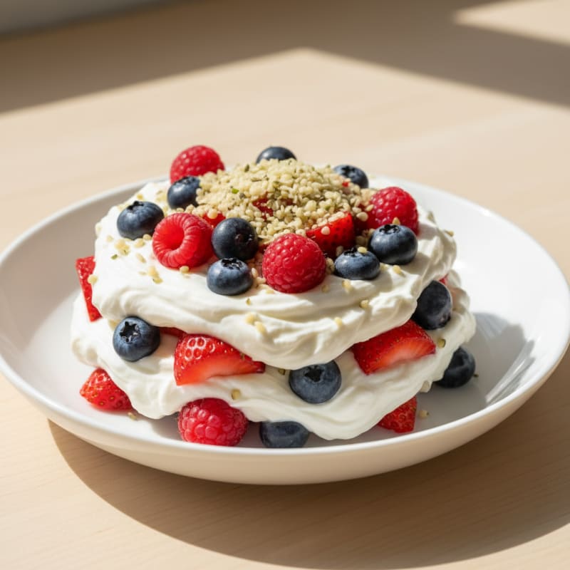 Greek Yogurt Protein Parfait with Mixed Berries