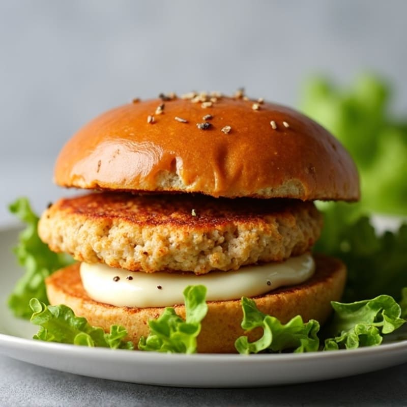 Crispy Baked Mozzarella-Stuffed Turkey Burger