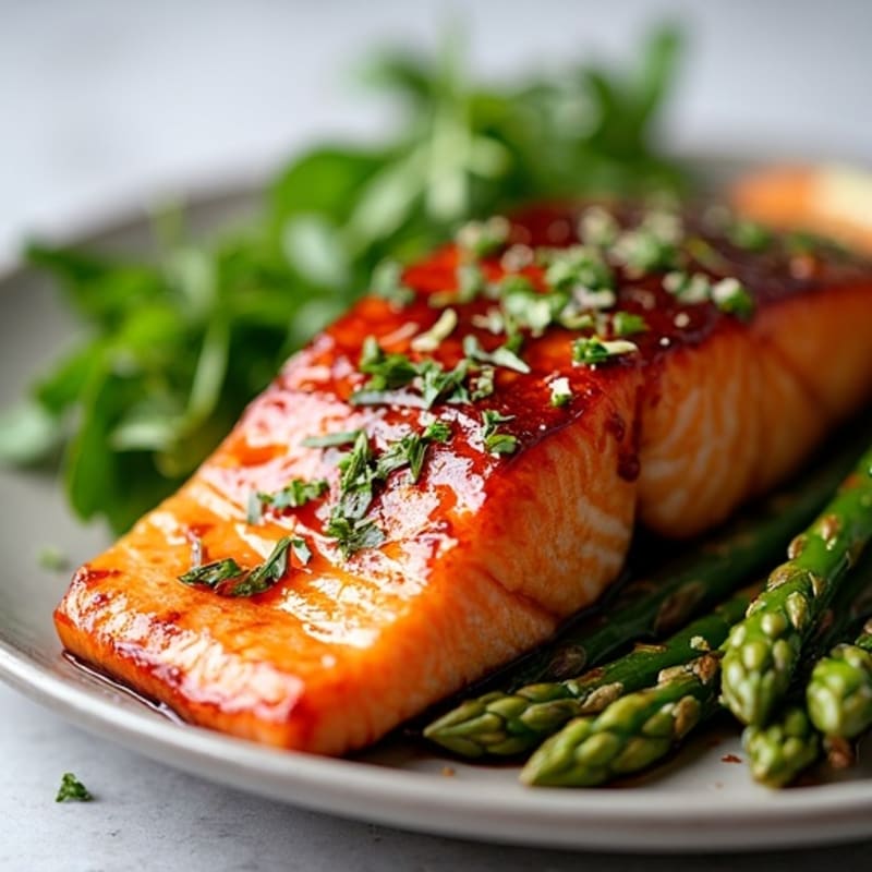 Teriyaki Glazed Salmon with Roasted Asparagus