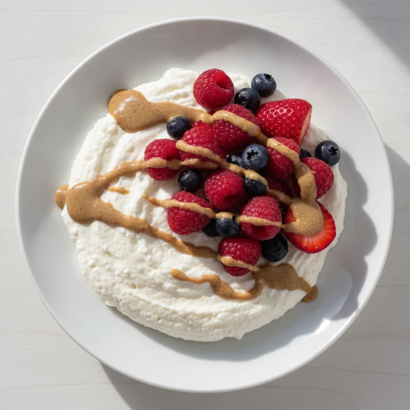 Silky Greek Yogurt Protein Mousse with Mixed Berries