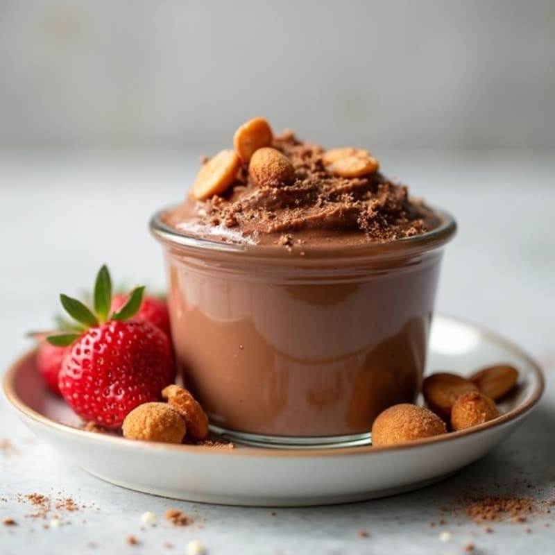 Silky Chocolate Protein Mousse with Almond Butter