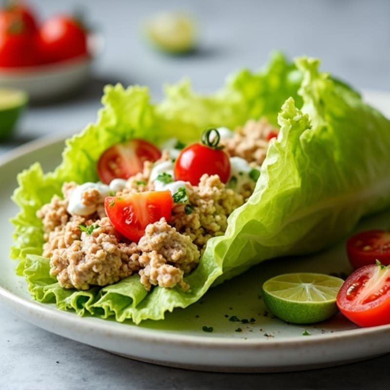 Creamy Avocado Turkey Lettuce Wrap