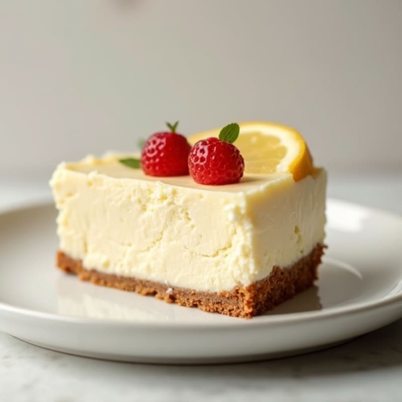Silky Greek Yogurt Protein Cheesecake