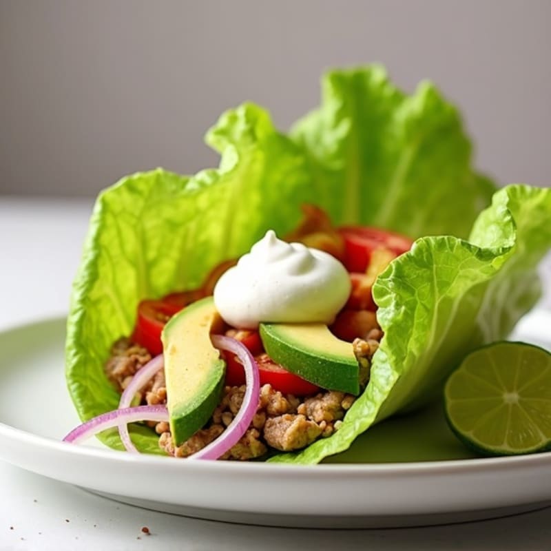 Creamy Avocado Turkey Lettuce Wrap