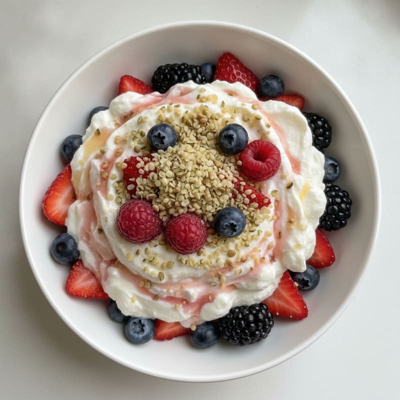 Greek Yogurt Protein Parfait with Mixed Berries